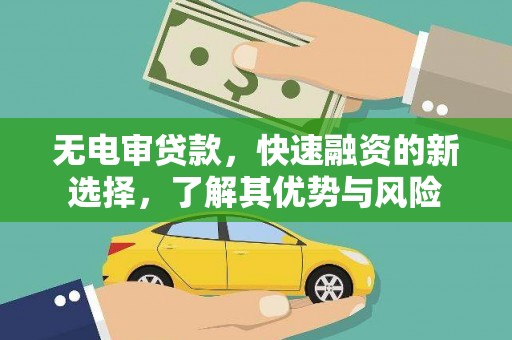 普宁无电审贷款，快速融资的新选择，了解其优势与风险