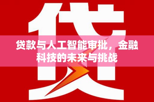 普宁贷款与人工智能审批，金融科技的未来与挑战