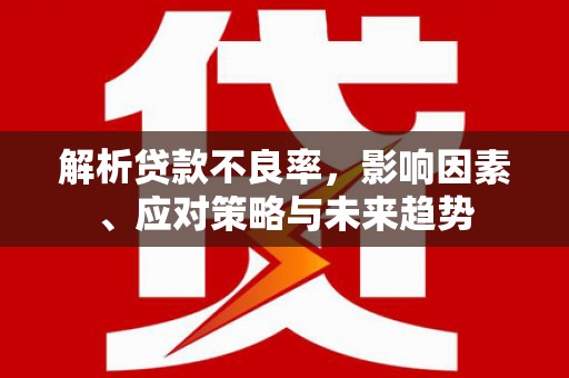 普宁解析贷款不良率，影响因素、应对策略与未来趋势