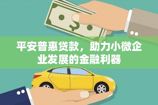 普宁平安普惠贷款，助力小微企业发展的金融利器