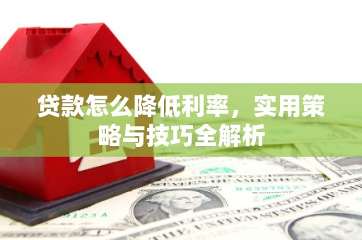 普宁贷款怎么降低利率，实用策略与技巧全解析