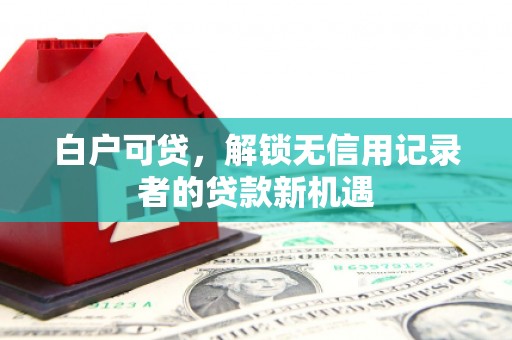 普宁白户可贷，解锁无信用记录者的贷款新机遇