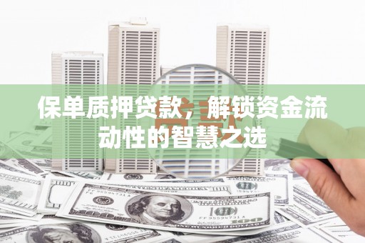 普宁保单质押贷款，解锁资金流动性的智慧之选