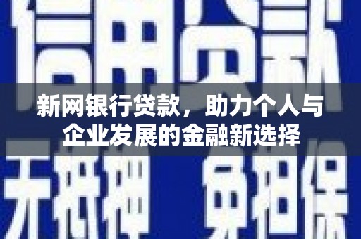 普宁新网银行贷款，助力个人与企业发展的金融新选择