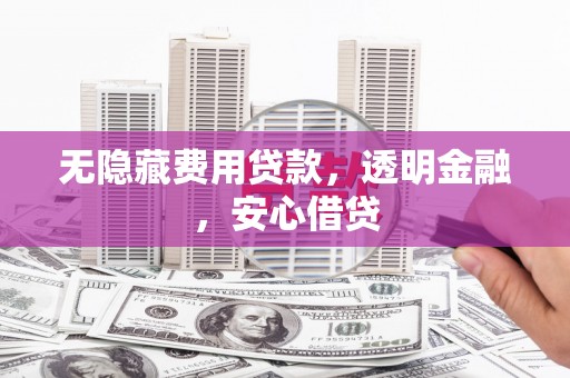 普宁无隐藏费用贷款，透明金融，安心借贷