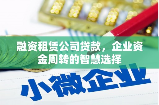 普宁融资租赁公司贷款，企业资金周转的智慧选择