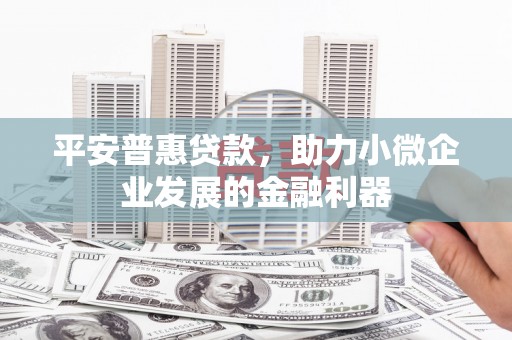 普宁平安普惠贷款，助力小微企业发展的金融利器